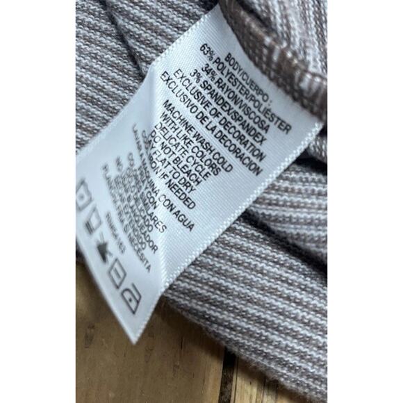 Tommy Hilfiger Sport Oversized Long Sleeve Gray Stripe Size Small - Picture 8 of 8